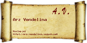 Arz Vendelina névjegykártya